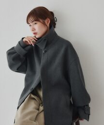 【Enlude】中空糸ベルテッドバルカラーコート《ユニセックス》