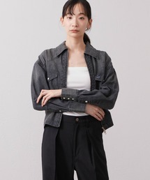 Wrangler CROPPED ZIP JACKET / クロップドジップデニムシャツジャケット
