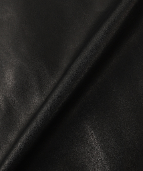 A LEATHER（エーレザー）の「A LEATHER / エーレザー Trucker Jacket（ライダースジャケット・メンズ・ブラック・MEDIUM）」の6枚目の写真