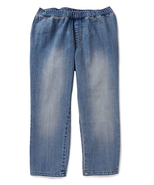 Live in comfort（リブインコンフォート）の「リブ イン コンフォート　ちょこっとレースクロップドデニム 　　　（デニムパンツ・レディース・ブルー/ライトブルー/インディゴブルー・SMALL/MEDIUM）」の20枚目の写真