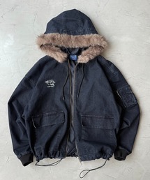 Remember.（リメンバー）の「2way Fur Hooded Denim Jacket / 2wayファーデニムジャケット（パーカー）」
