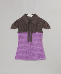 forget me not（フォーゲットミーノット）の「Shirt Lauren Bow RTW-SH04-LRN-ELB-SS26（Tシャツ/カットソー）」