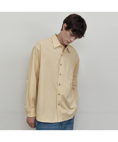 WEDNESDAY OASIS(ウェンズデーオアシス)の「ウィークデイ ポケットシャツ_YELLOW(WB6SH14)(シャツ/ブラウス・メンズ・イエロー・MEDIUM/LARGE)」の1枚目の写真