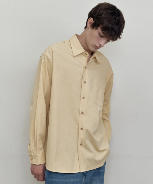 WEDNESDAY OASIS(ウェンズデーオアシス)の「ウィークデイ ポケットシャツ_YELLOW(WB6SH14)(シャツ/ブラウス・メンズ・イエロー・MEDIUM/LARGE)」の2枚目の写真