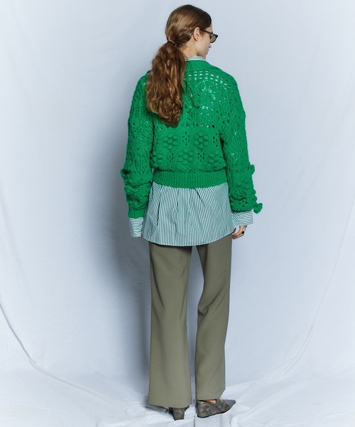 MAISON SPECIAL(メゾンスペシャル)の「【26WINTER PRE-ORDER】Double Cloth Button Slit Flare Pants/ダブルクロスボタンスリットフレアパンツ(スラックス・レディース・ブラック/カーキ/ボルドー・38/36)」の12枚目の写真