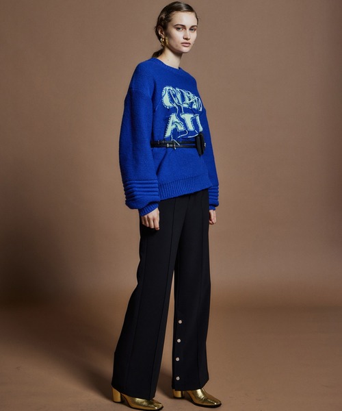 MAISON SPECIAL(メゾンスペシャル)の「【26WINTER PRE-ORDER】Double Cloth Button Slit Flare Pants/ダブルクロスボタンスリットフレアパンツ(スラックス・レディース・ブラック/カーキ/ボルドー・38/36)」の13枚目の写真