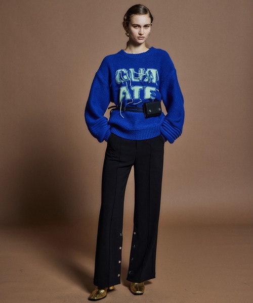 MAISON SPECIAL(メゾンスペシャル)の「【26WINTER PRE-ORDER】Double Cloth Button Slit Flare Pants/ダブルクロスボタンスリットフレアパンツ(スラックス・レディース・ブラック/カーキ/ボルドー・38/36)」の16枚目の写真
