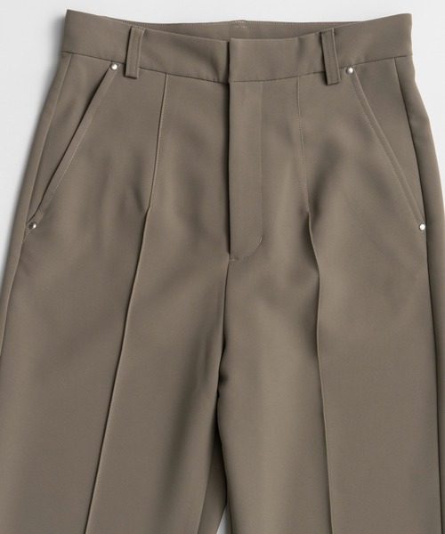 MAISON SPECIAL(メゾンスペシャル)の「【26WINTER PRE-ORDER】Double Cloth Button Slit Flare Pants/ダブルクロスボタンスリットフレアパンツ(スラックス・レディース・ブラック/カーキ/ボルドー・38/36)」の20枚目の写真