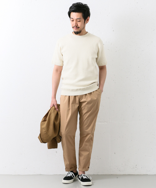 URBAN RESEARCH DOORS MENS（アーバンリサーチ ドアーズ メンズ）の「DOORS 綿ナイロン クルーネックニットTee（Tシャツ/カットソー・メンズ・オフホワイト/グレー系その他/その他1/ネイビー・38/40）」の5枚目の写真