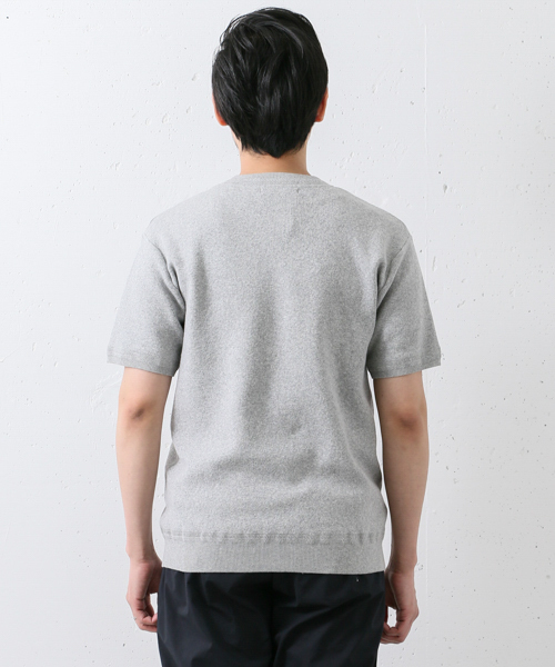 URBAN RESEARCH DOORS MENS（アーバンリサーチ ドアーズ メンズ）の「DOORS 綿ナイロン クルーネックニットTee（Tシャツ/カットソー・メンズ・オフホワイト/グレー系その他/その他1/ネイビー・38/40）」の15枚目の写真