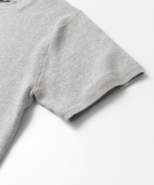 URBAN RESEARCH DOORS MENS（アーバンリサーチ ドアーズ メンズ）の「DOORS 綿ナイロン クルーネックニットTee（Tシャツ/カットソー・メンズ・オフホワイト/グレー系その他/その他1/ネイビー・38/40）」の17枚目の写真