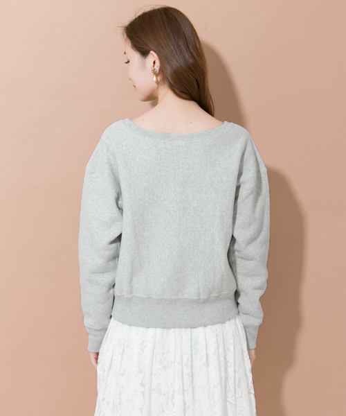 Champion（チャンピオン）の「Champion×URBAN RESEARCH　クルーネックスエット（スウェット・レディース・オフホワイト/ブラック/ライトグレー・MEDIUM）」の8枚目の写真