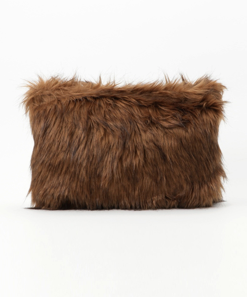 WEGO（ウィゴー）の「WEGO/MIXファークラッチバッグ（クラッチバッグ・レディース・ブラウン/ライトグレー・FREE）」の8枚目の写真