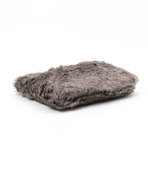 WEGO（ウィゴー）の「WEGO/MIXファークラッチバッグ（クラッチバッグ・レディース・ブラウン/ライトグレー・FREE）」の4枚目の写真