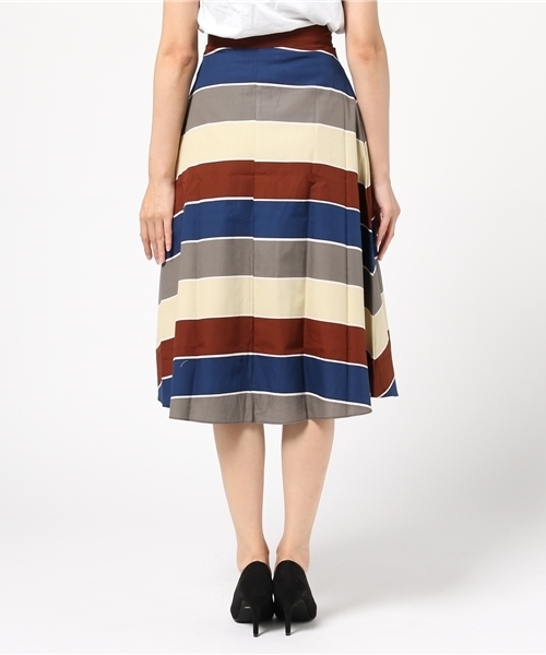 titivate(ティティベイト)の「マルチボーダーフレアスカート(スカート・レディース・ブラック/ブラウン・M/S)」の10枚目の写真