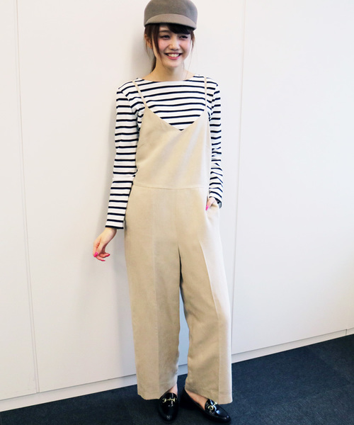 N.（N. Natural Beauty Basic）（エヌエヌナチュラルビューティーベーシック）の「【non-no 1月号掲載】スエードキャミオールインワン（つなぎ/オールインワン・レディース・ブラック/ベージュ/ブラウン・MEDIUM）」の3枚目の写真