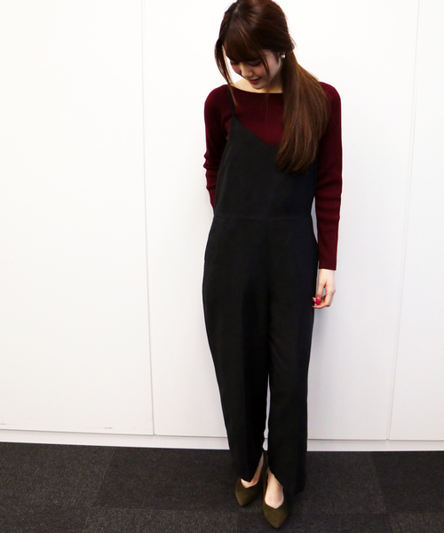 N.（N. Natural Beauty Basic）（エヌエヌナチュラルビューティーベーシック）の「【non-no 1月号掲載】スエードキャミオールインワン（つなぎ/オールインワン・レディース・ブラック/ベージュ/ブラウン・MEDIUM）」の22枚目の写真