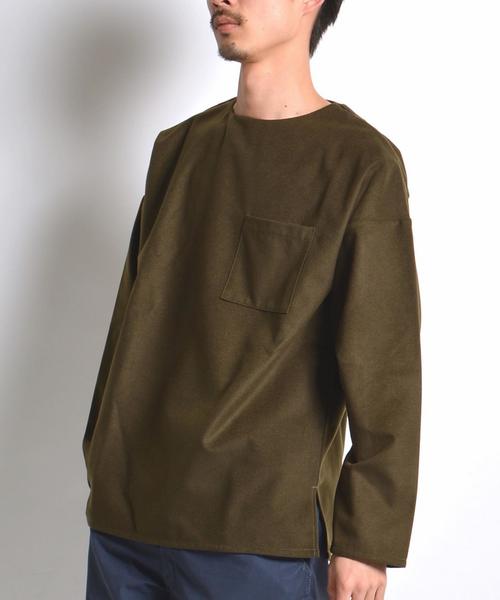 SHIPS JET BLUE（シップスジェットブルー）の「SHIPS JET BLUE: T/W プルオーバーシャツ■（シャツ/ブラウス・メンズ・ブラック/オリーブ/グレー・MEDIUM/LARGE/SMALL）」の21枚目の写真