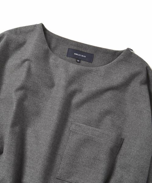 SHIPS JET BLUE（シップスジェットブルー）の「SHIPS JET BLUE: T/W プルオーバーシャツ■（シャツ/ブラウス・メンズ・ブラック/オリーブ/グレー・MEDIUM/LARGE/SMALL）」の7枚目の写真