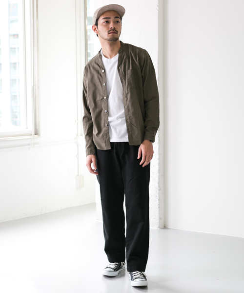 URBAN RESEARCH DOORS MENS（アーバンリサーチ ドアーズ メンズ）の「DOORS Cotton Linen Voile Skipper Shirts（シャツ/ブラウス・メンズ・ネイビー/カーキ・38/40）」の17枚目の写真