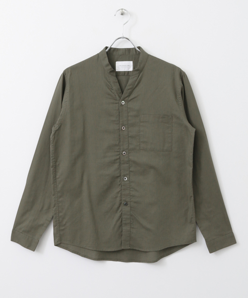 URBAN RESEARCH DOORS MENS（アーバンリサーチ ドアーズ メンズ）の「DOORS Cotton Linen Voile Skipper Shirts（シャツ/ブラウス・メンズ・ネイビー/カーキ・38/40）」の9枚目の写真