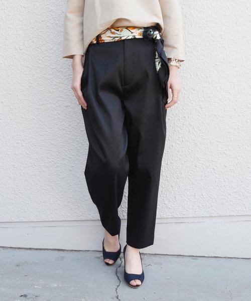 Prefer SHIPS（プリファーシップス）の「Prefer SHIPS: タックコクーンパンツ◇（その他パンツ・レディース・ブラック/オフホワイト/ベージュ・38/36）」の3枚目の写真