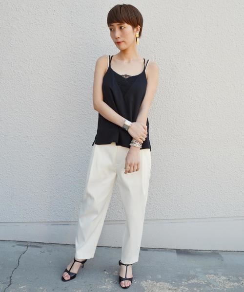 Prefer SHIPS（プリファーシップス）の「Prefer SHIPS: タックコクーンパンツ◇（その他パンツ・レディース・ブラック/オフホワイト/ベージュ・38/36）」の7枚目の写真