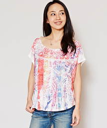 チャイハネ | 【チャイハネ】オパールエスニックプリントトップス(Tシャツ/カットソー)
