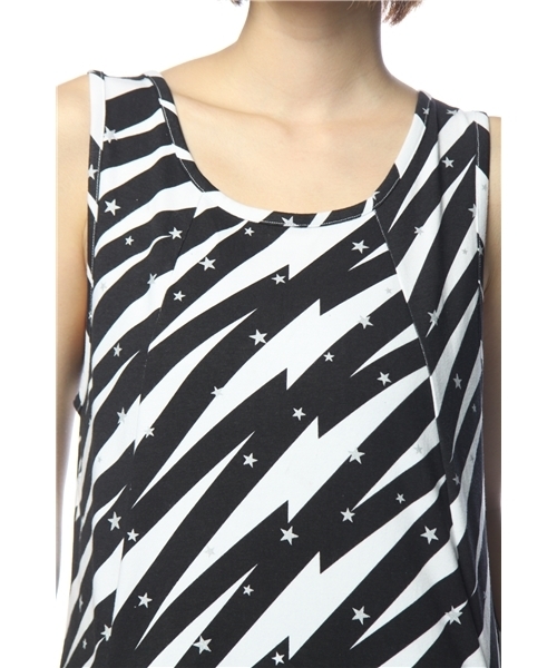 X-girl（エックスガール）の「THUNDER TANK DRESS（ワンピース・レディース・ブラック/ピンク・SMALL/MEDIUM）」の7枚目の写真