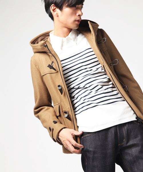 AMERICAN RAG CIE（アメリカンラグシー）の「AMERICANRAGCIE(114-ATS-M112-CO001）（ダッフルコート・メンズ・ブラック/グレー/キャメル・1/2/3）」の3枚目の写真