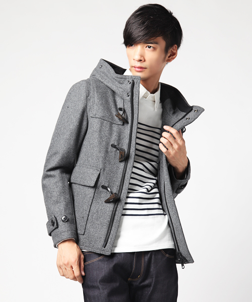 AMERICAN RAG CIE（アメリカンラグシー）の「AMERICANRAGCIE(114-ATS-M112-CO001）（ダッフルコート・メンズ・ブラック/グレー/キャメル・1/2/3）」の5枚目の写真