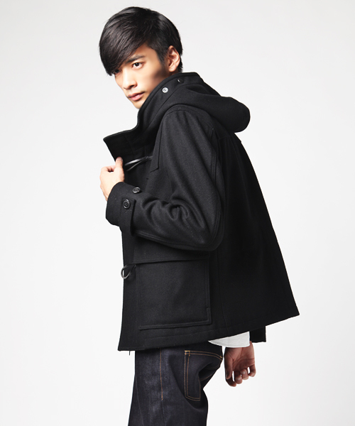 AMERICAN RAG CIE（アメリカンラグシー）の「AMERICANRAGCIE(114-ATS-M112-CO001）（ダッフルコート・メンズ・ブラック/グレー/キャメル・1/2/3）」の8枚目の写真