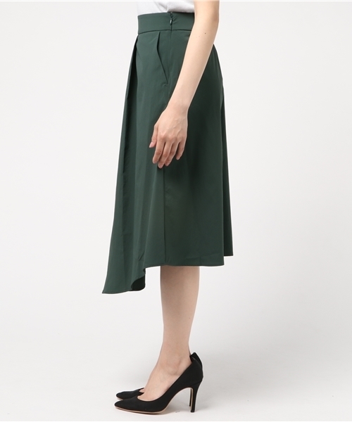 PEGGY LANA（ペギーラナ）の「Asymmetry Flare Skirt（スカート・レディース・ダークグリーン/ブラウン・2/1）」の4枚目の写真