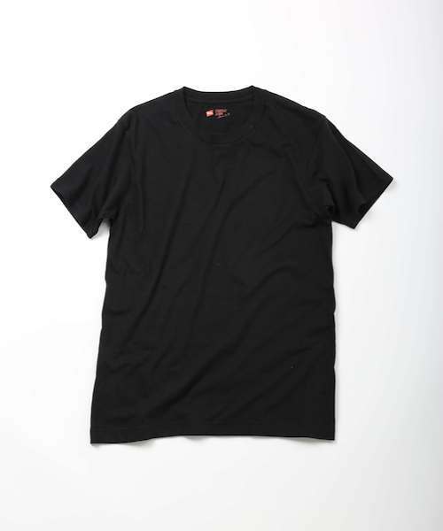 HANES（ヘインズ）の「【HANES】JAPAN FIT CREW BLK（Tシャツ/カットソー・メンズ・ブラック・SMALL/LARGE/MEDIUM/X-LARGE/X-SMALL）」の2枚目の写真