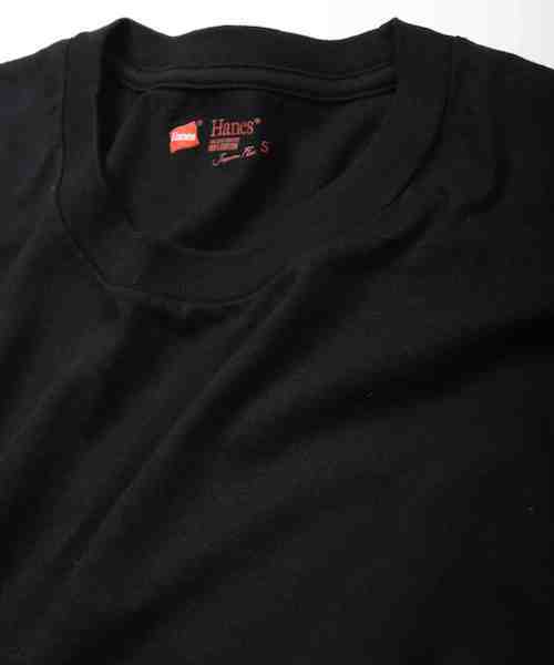 HANES（ヘインズ）の「【HANES】JAPAN FIT CREW BLK（Tシャツ/カットソー・メンズ・ブラック・SMALL/LARGE/MEDIUM/X-LARGE/X-SMALL）」の4枚目の写真