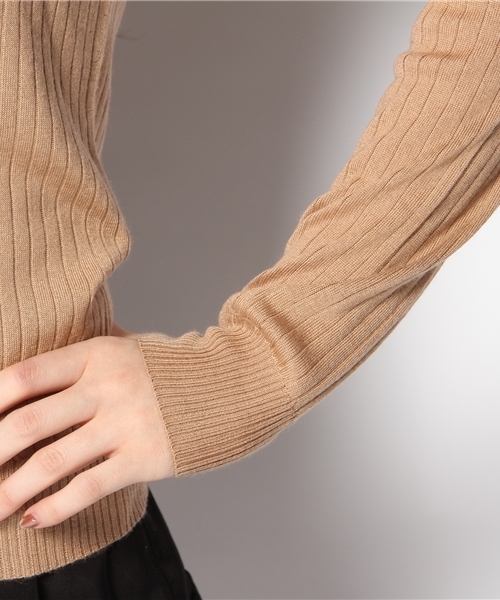 ドゥロワー カシミア シルク タートルニット グレー サイズ1 DRAWER