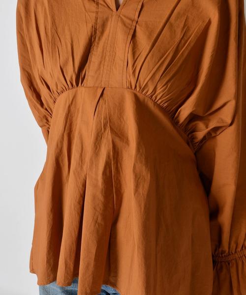 SHIPS for women(シップスフォーウィメン)の「ne Quittez pas:ウエストリボンブラウス◇(シャツ/ブラウス・レディース・ベージュ系その他/キャメル・ONE SIZE)」の9枚目の写真