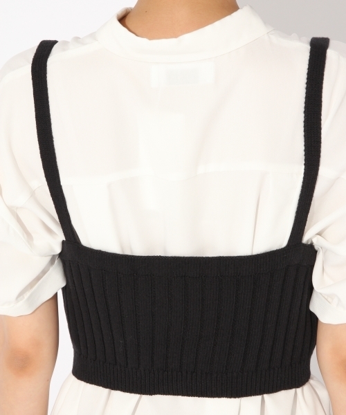 LOWRYS FARM（ローリーズファーム）の「５Ｇリブニットキャミ　767133（キャミソール・レディース・オフホワイト/ブラウン/ブラック・FREE）」の10枚目の写真