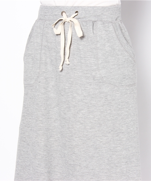 DISCOAT（ディスコート）の「ﾗﾒ裏毛ﾛﾝｸﾞｽｶｰﾄ（スカート・レディース・アイボリー/グレー/ピンクベージュ・ﾌﾘ-）」の9枚目の写真