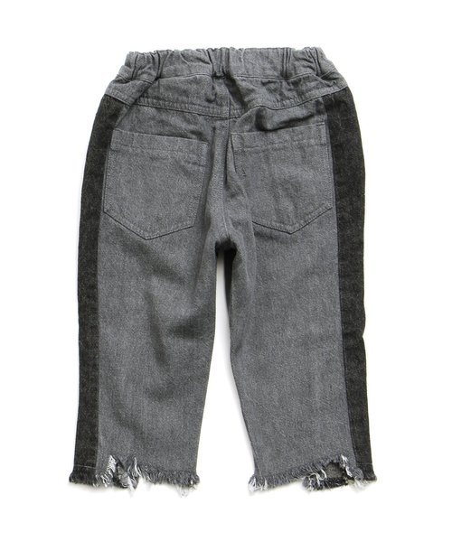 apres les cours（アプレレクール）の「リメイクデニムパンツ 9分丈（デニムパンツ・キッズ・ブラック/ブルー・110/140/130/100/120/90）」の3枚目の写真