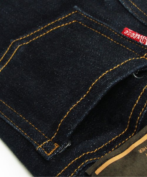 BREEZE（ブリーズ）の「もっとスキニーデニム 10分丈（デニムパンツ・キッズ・ネイビー/インディゴブルー・110/130/100/120/140/80/90/95）」の8枚目の写真