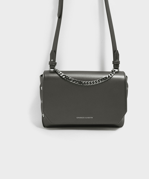 Keith チャールズ セール Shoulder Chain プッシュロックチェーンショルダーバッグ Push Lock Chain Bag ショルダーバッグ Charles バッグ Shoulder キース のファッション