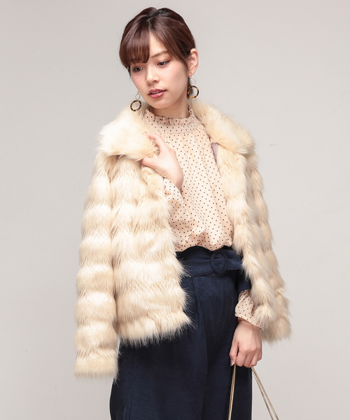 natural couture（ナチュラルクチュール）の「ドットフロッキーちびハイブラウス（シャツ/ブラウス・レディース・アイボリー/ピンク/ブラック・FREE）」の4枚目の写真