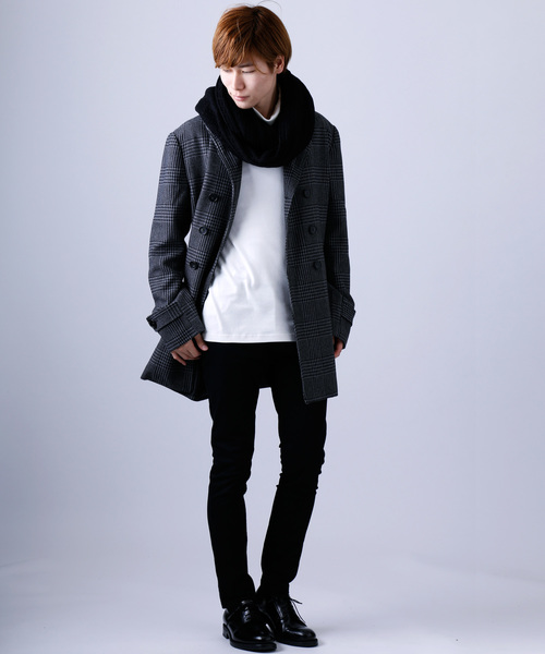 MONO-MART（モノマート）の「大判ロングアラン編みスヌード/モヘヤタッチカラースヌード（ストール/ショール・メンズ・ブラック/ベージュ/ネイビー/オフホワイト/ピンク/ブルー/杢グレー/ブラウン系その他/ワイン・FREE）」の17枚目の写真