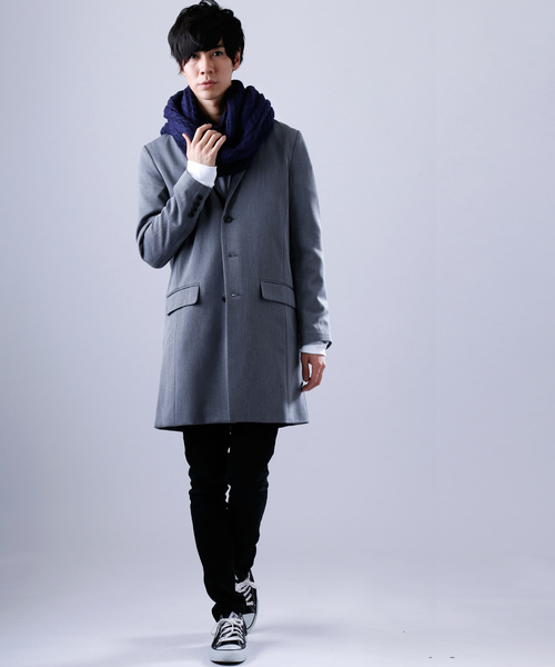 MONO-MART（モノマート）の「大判ロングアラン編みスヌード/モヘヤタッチカラースヌード（ストール/ショール・メンズ・ブラック/ベージュ/ネイビー/オフホワイト/ピンク/ブルー/杢グレー/ブラウン系その他/ワイン・FREE）」の21枚目の写真