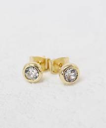 スワロフスキーＣＺダイヤ誕生石ニッケルフリーピアス