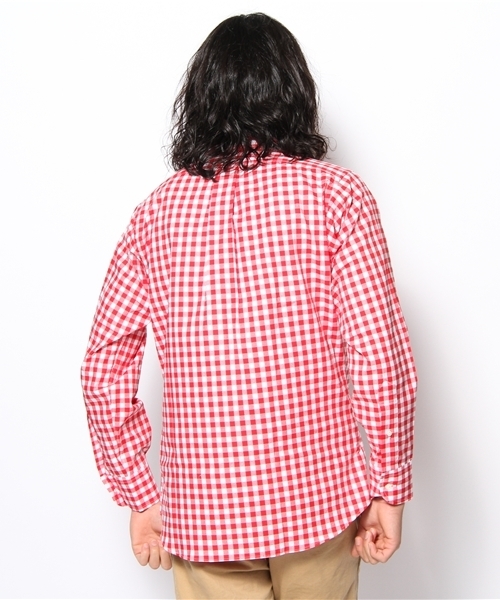 INDIVIDUALIZED SHIRTS（インディビジュアライズドシャツ）の「INDIVIDUALIZED SHIRTS/BIG GINGHAM CHECK【プルオーバー】（シャツ/ブラウス・メンズ・ネイビー/レッド・16/14  1/2/15 /15 1/2）」の5枚目の写真
