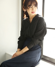 A part by | デシンガラスキッパーブラウス 779053(シャツ/ブラウス)