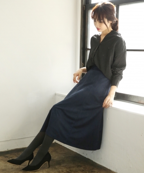 A part by（アパートバイ）の「デシンガラスキッパーブラウス 779053（シャツ/ブラウス・レディース・ホワイト/ホワイト系その他/ブラック/ブラック系その他・FREE）」の6枚目の写真