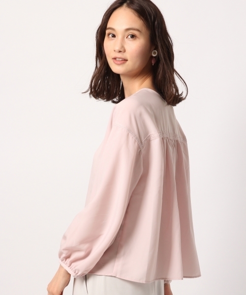 GLOBAL WORK(グローバルワーク)の「【DRESS】2WAYカタレースブラウス/778930(シャツ/ブラウス・レディース・ライトピンク/ホワイト/ベージュ・LARGE/MEDIUM)」の3枚目の写真